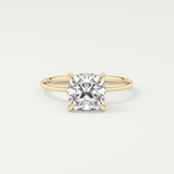 2.0 CT Cushion Cut Hidden Halo Lab-Grown Engagement Ring 1