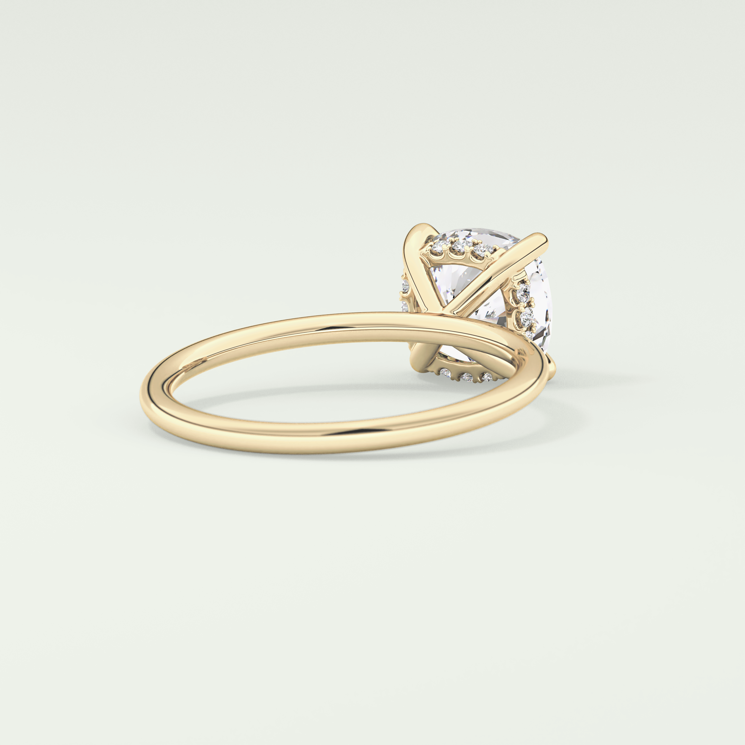 2.0 CT Cushion Cut Hidden Halo Lab-Grown Engagement Ring 2