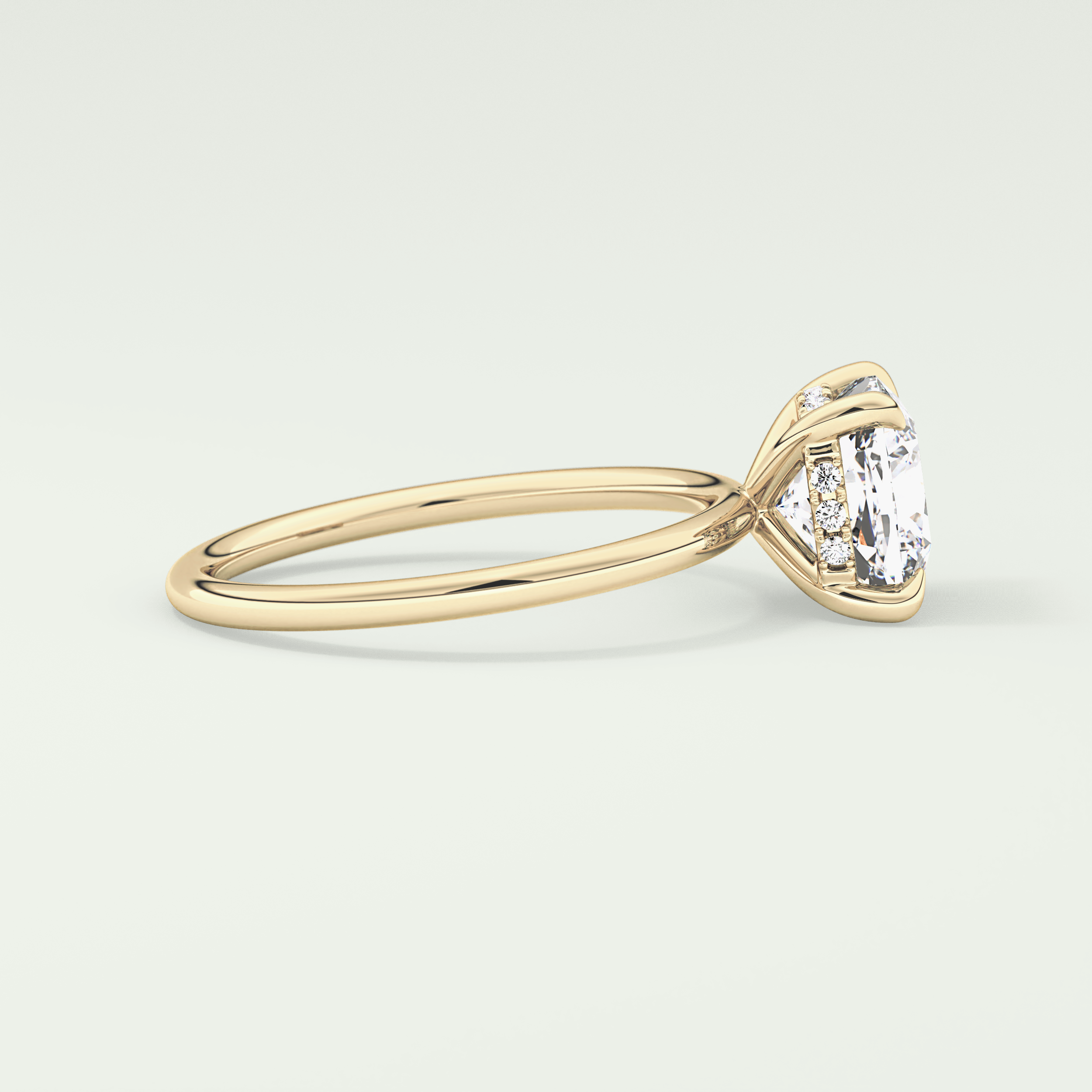 2.0 CT Cushion Cut Hidden Halo Lab-Grown Engagement Ring 3