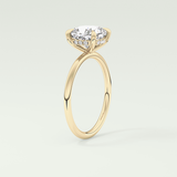 2.0 CT Cushion Cut Hidden Halo Lab-Grown Engagement Ring 5