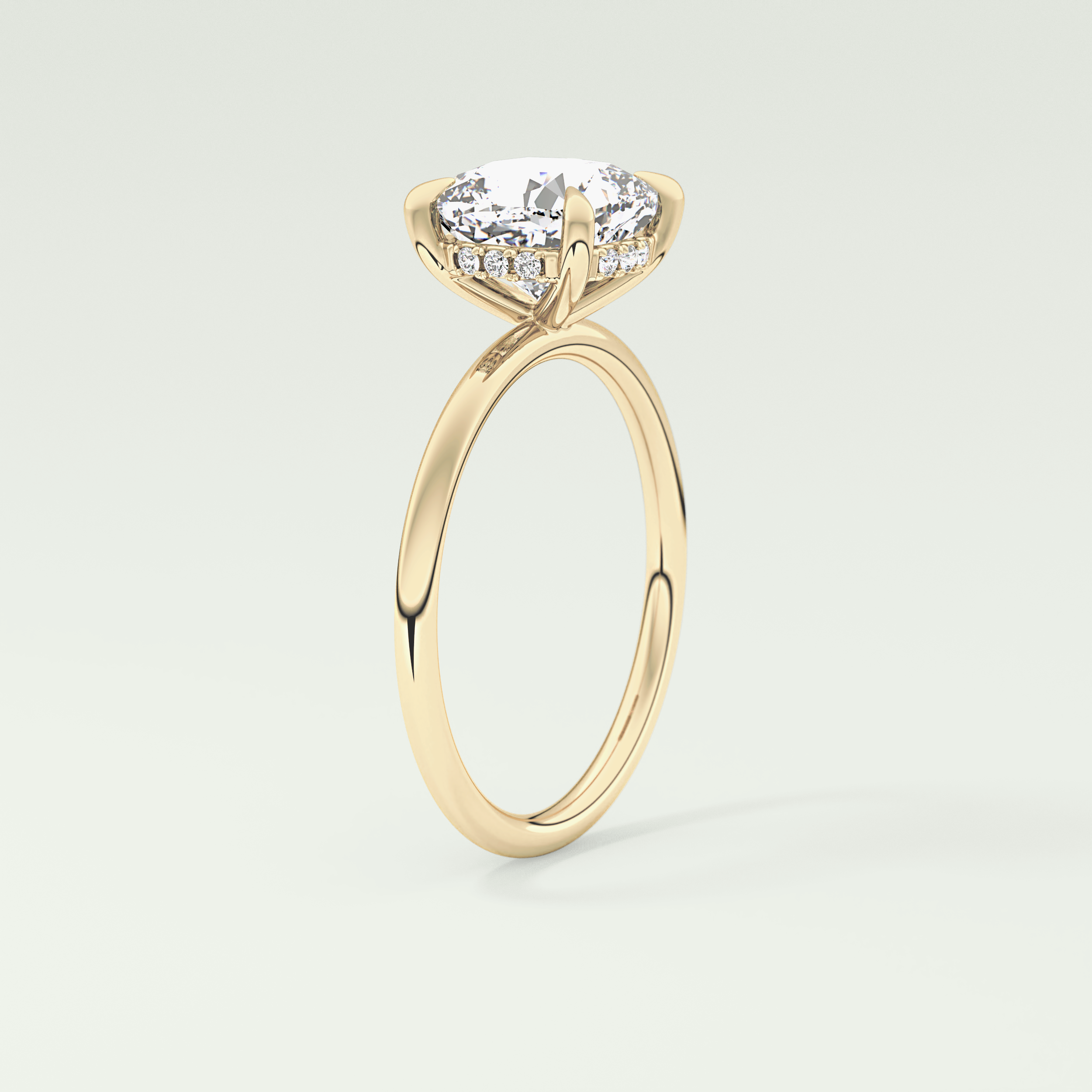 2.0 CT Cushion Cut Hidden Halo Lab-Grown Engagement Ring 5