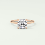 2.0 CT Cushion Cut Hidden Halo Lab-Grown Engagement Ring 7