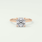 2.0 CT Cushion Cut Hidden Halo Lab-Grown Engagement Ring 7