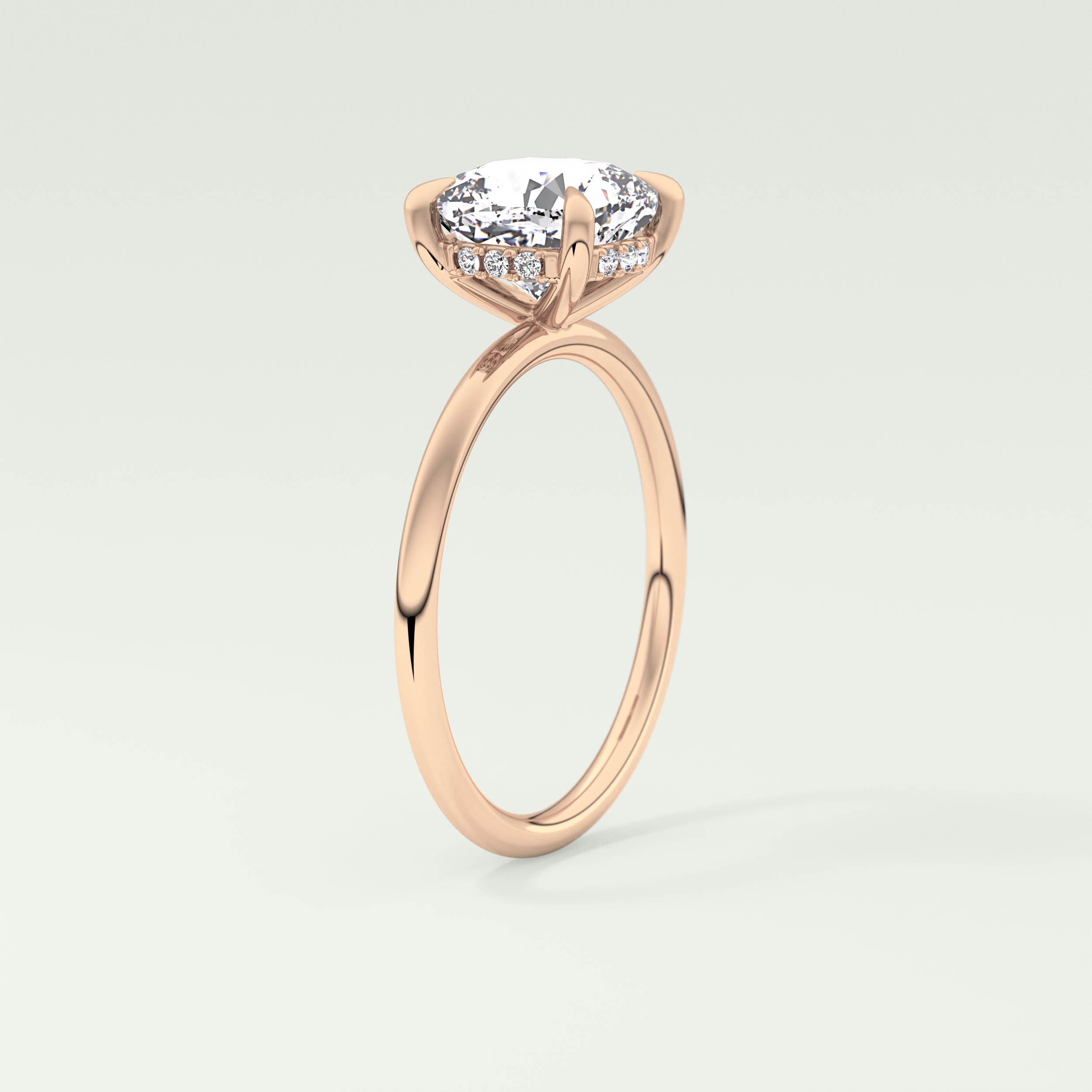 2.0 CT Cushion Cut Hidden Halo Lab-Grown Engagement Ring 11