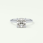 2.0 CT Cushion Cut Hidden Halo Lab-Grown Engagement Ring 13