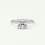2.0 CT Cushion Cut Hidden Halo Lab-Grown Engagement Ring 13
