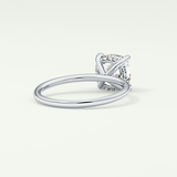 2.0 CT Cushion Cut Hidden Halo Lab-Grown Engagement Ring 14