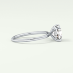 2.0 CT Cushion Cut Hidden Halo Lab-Grown Engagement Ring 15