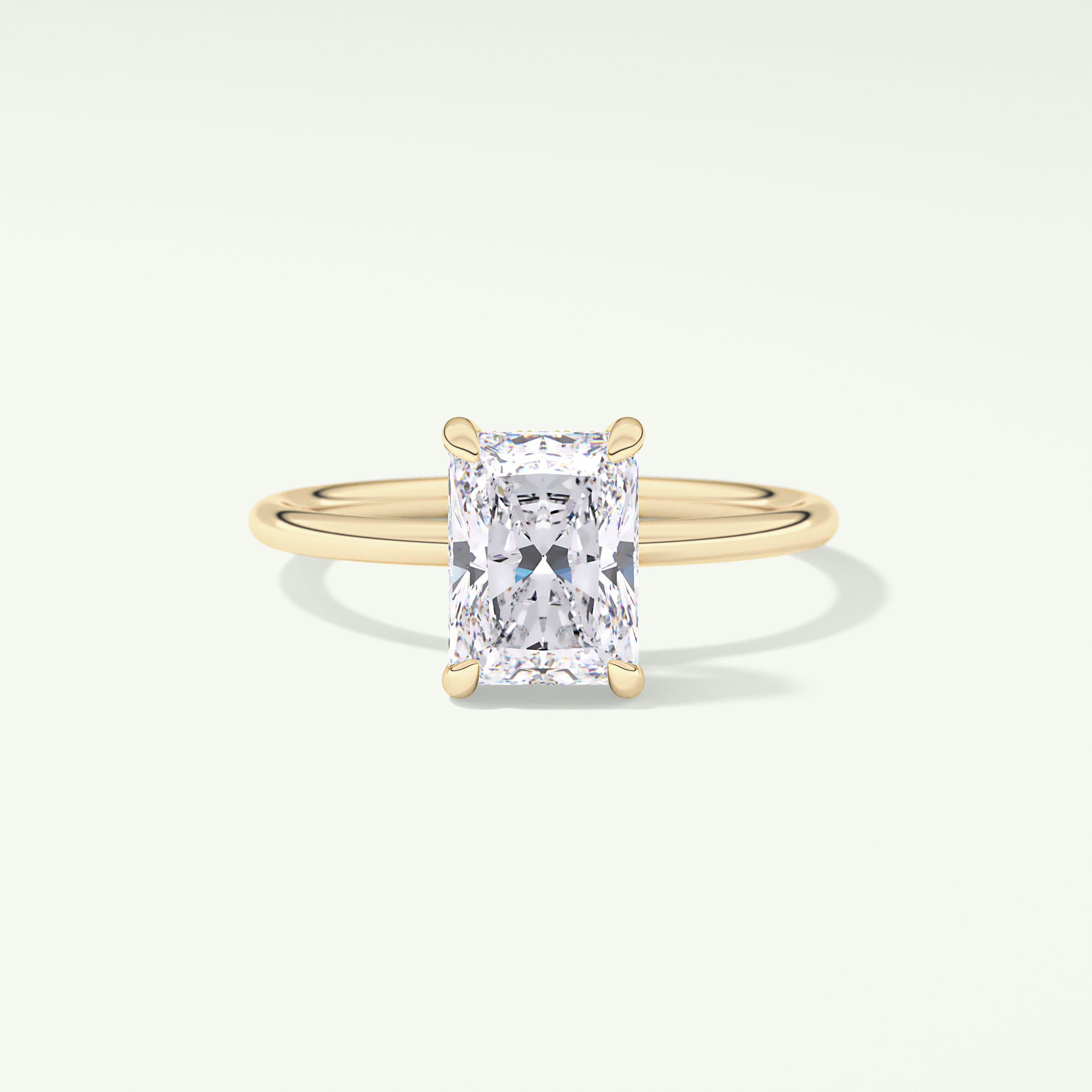 2.0 CT Radiant Cut Hidden Halo Lab-Grown Diamond Engagement Ring 1
