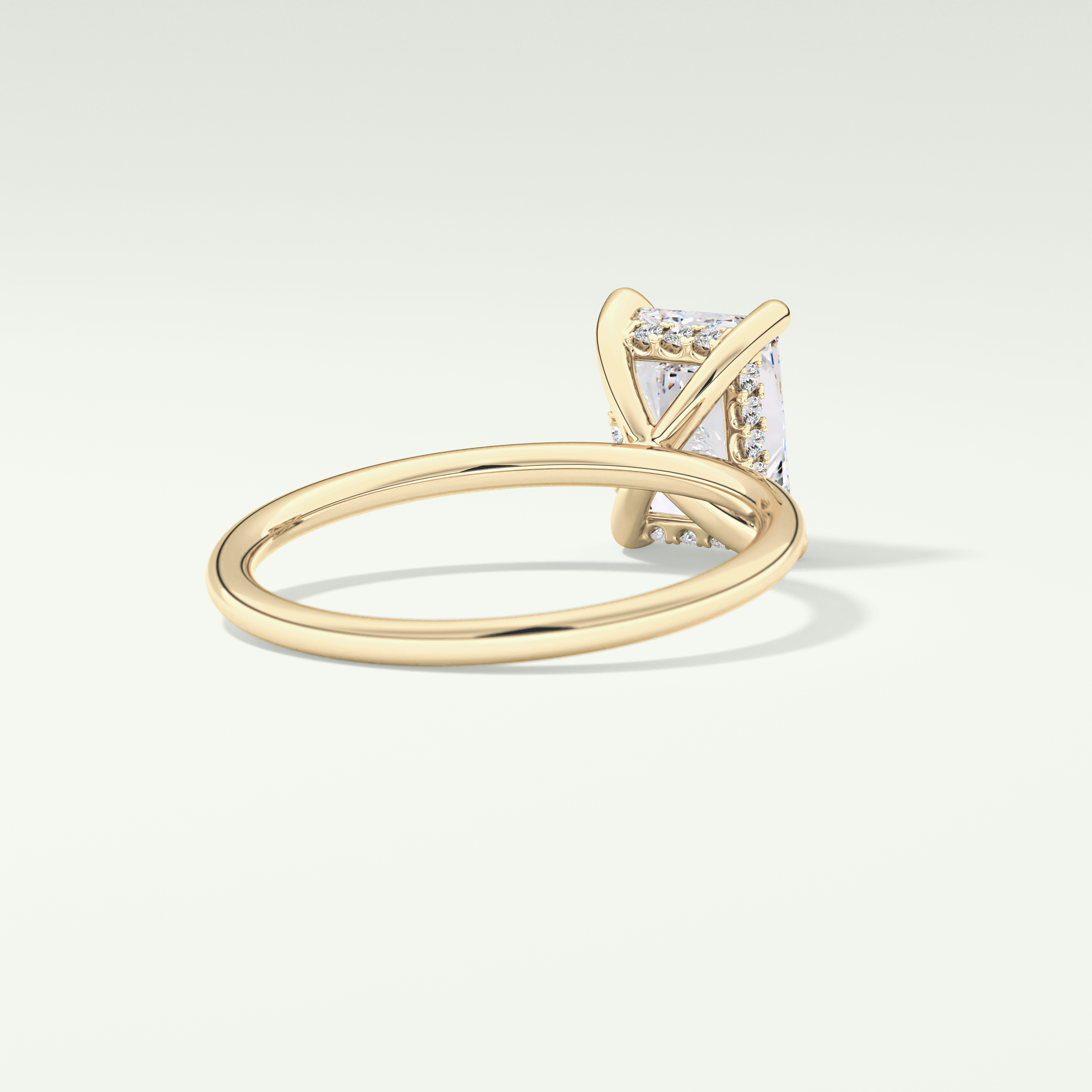 2.0 CT Radiant Cut Hidden Halo Lab-Grown Diamond Engagement Ring 2