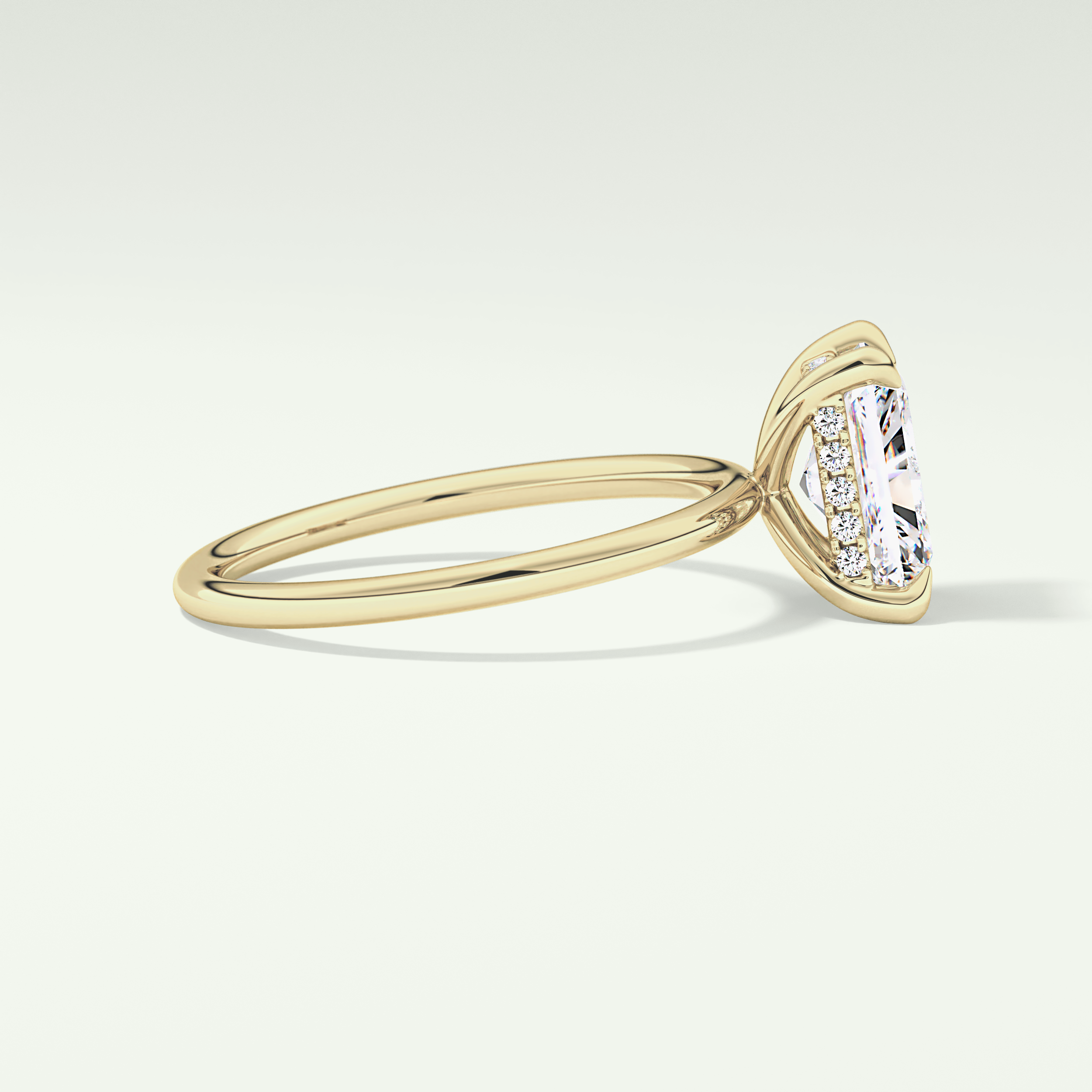 2.0 CT Radiant Cut Hidden Halo Lab-Grown Diamond Engagement Ring 3