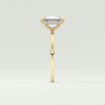 2.0 CT Radiant Cut Hidden Halo Lab-Grown Diamond Engagement Ring 4