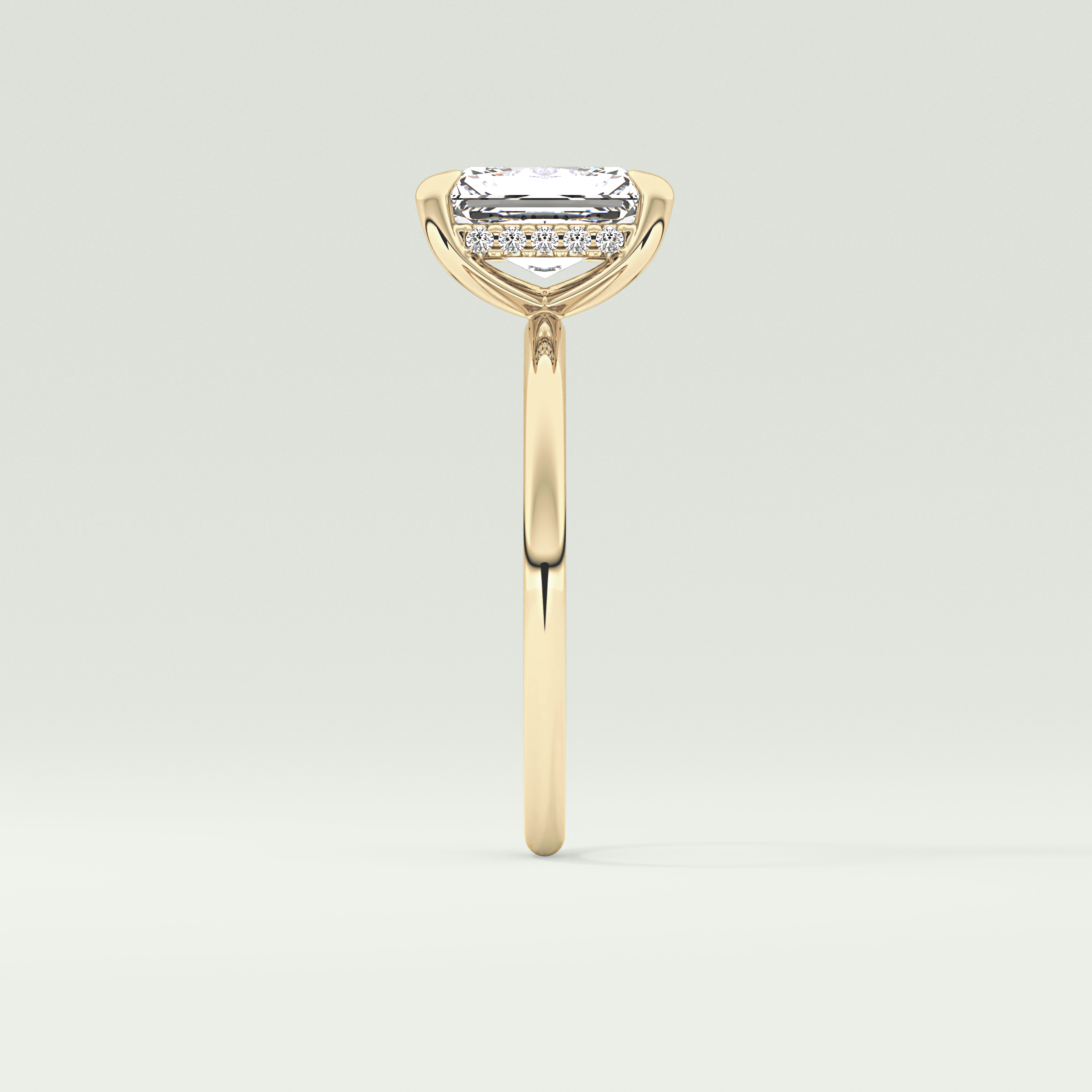 2.0 CT Radiant Cut Hidden Halo Lab-Grown Diamond Engagement Ring 4