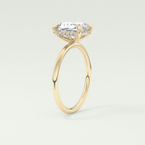 2.0 CT Radiant Cut Hidden Halo Lab-Grown Diamond Engagement Ring 5