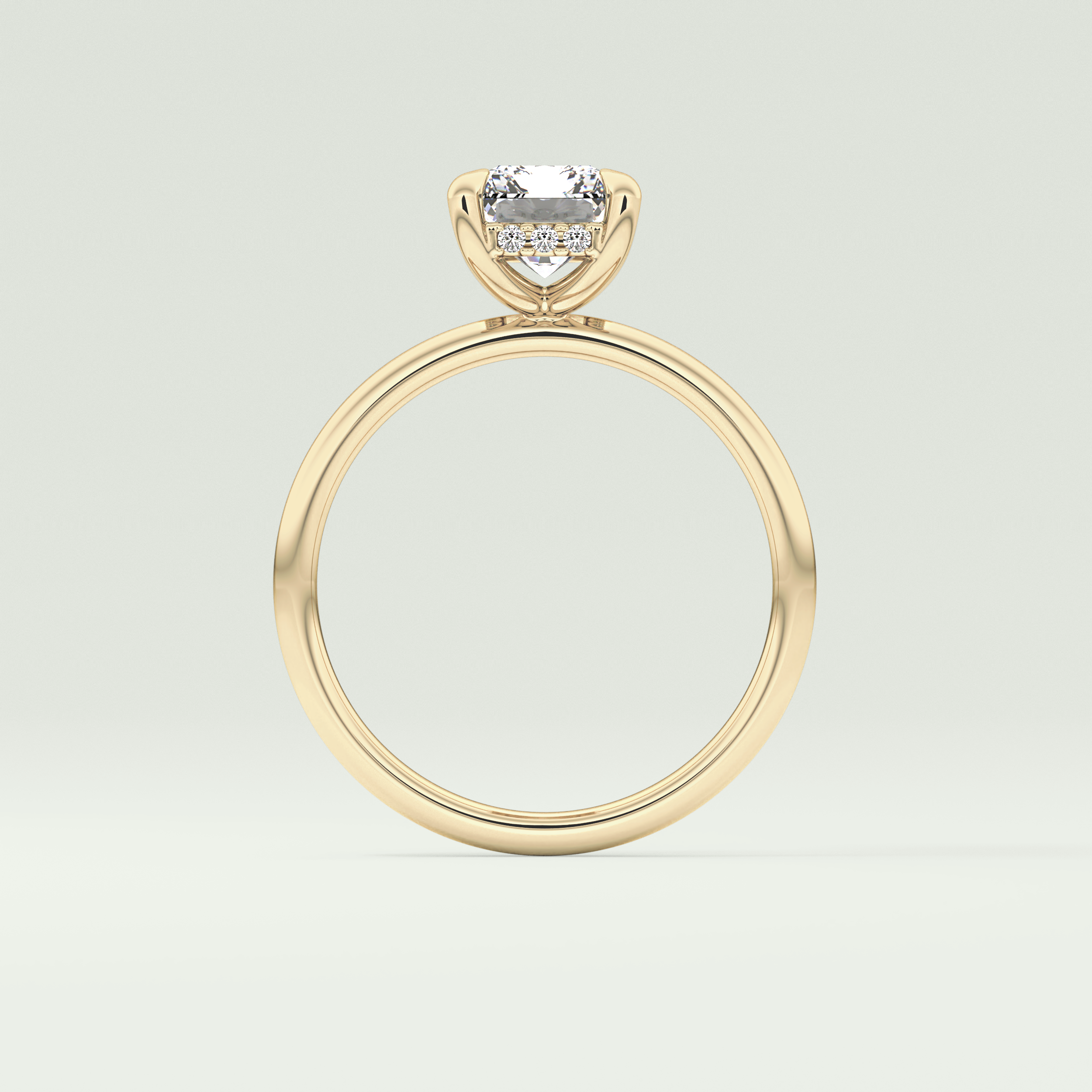 2.0 CT Radiant Cut Hidden Halo Lab-Grown Diamond Engagement Ring 6
