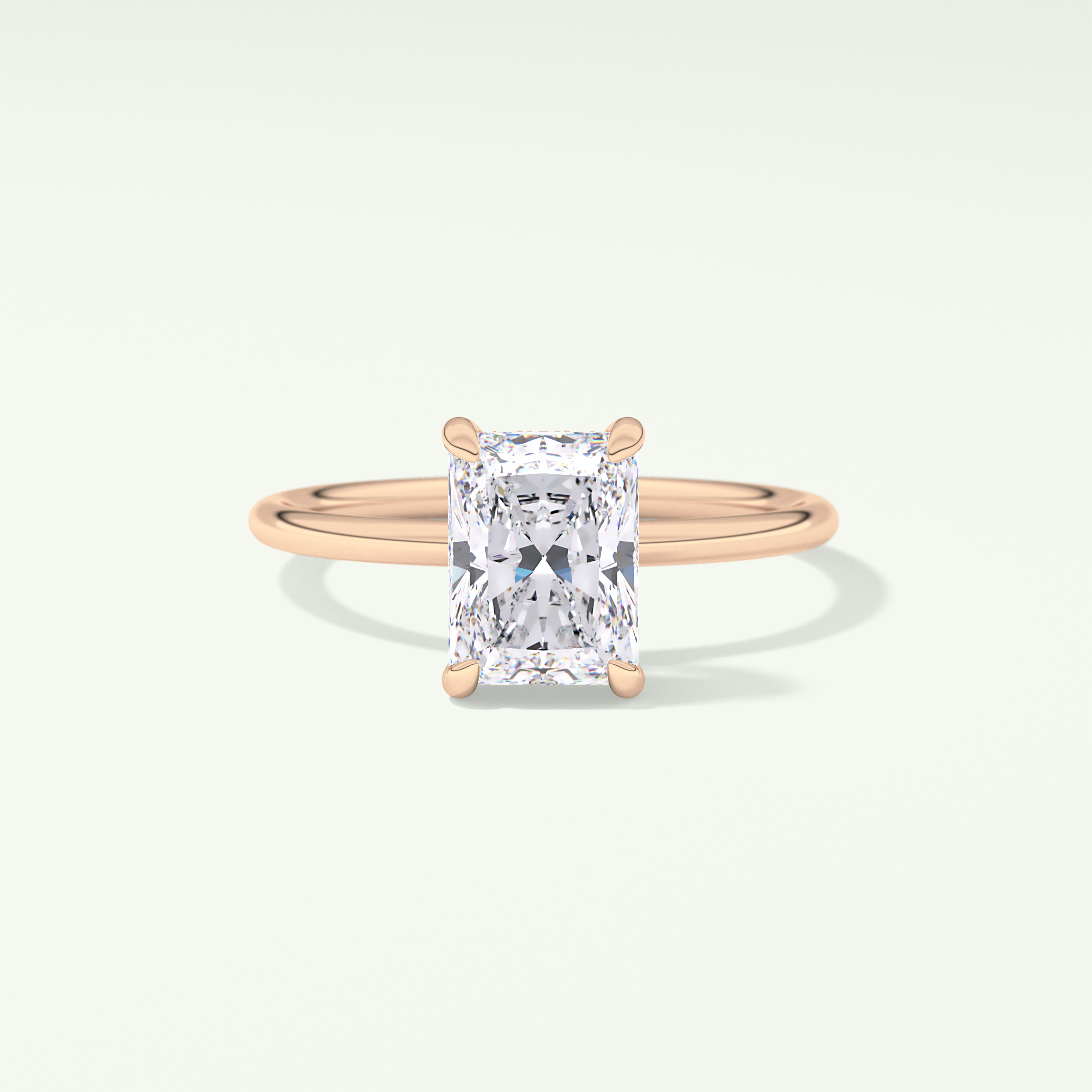 2.0 CT Radiant Cut Hidden Halo Lab-Grown Diamond Engagement Ring 7