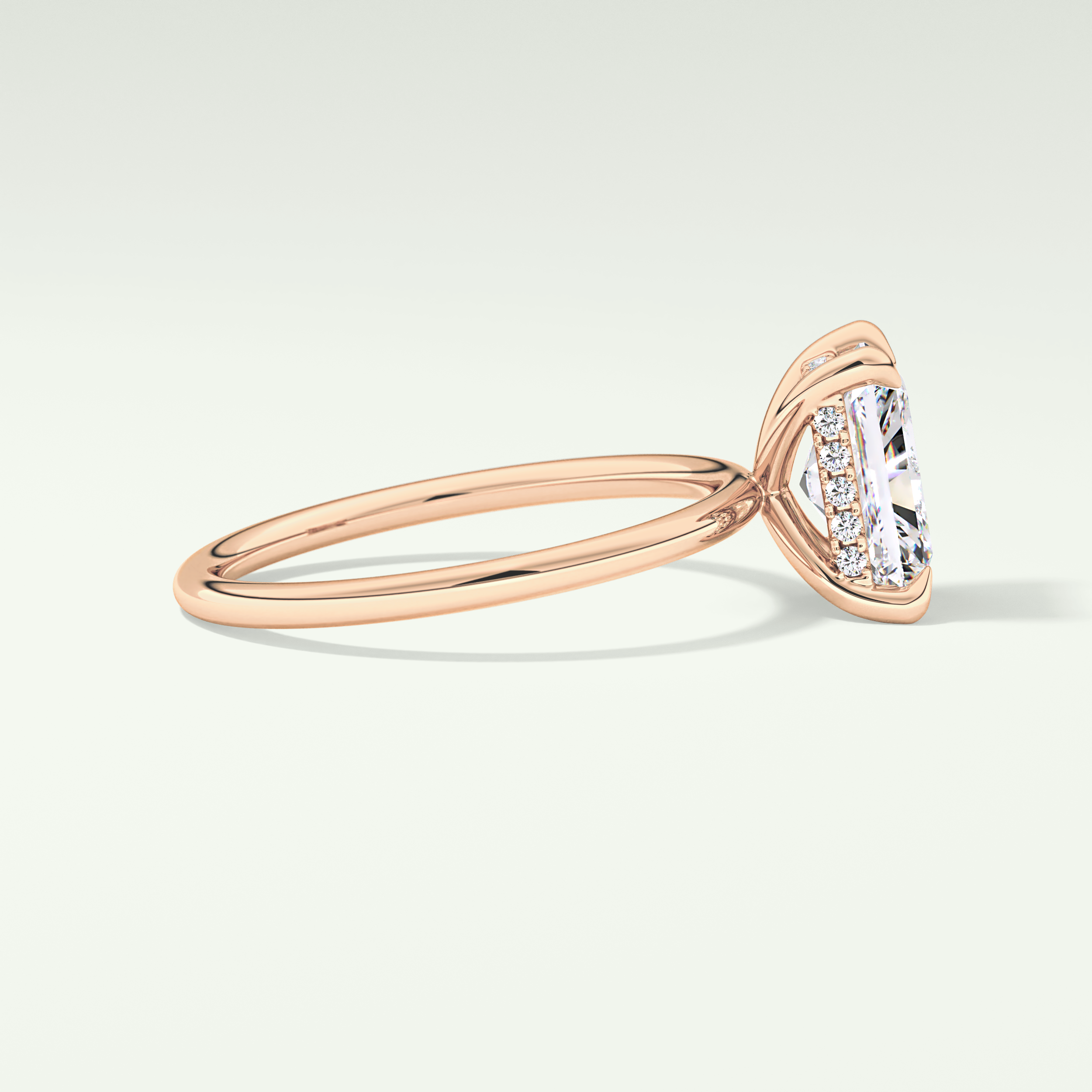 2.0 CT Radiant Cut Hidden Halo Lab-Grown Diamond Engagement Ring 9