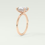 2.0 CT Radiant Cut Hidden Halo Lab-Grown Diamond Engagement Ring 11