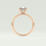2.0 CT Radiant Cut Hidden Halo Lab-Grown Diamond Engagement Ring 12