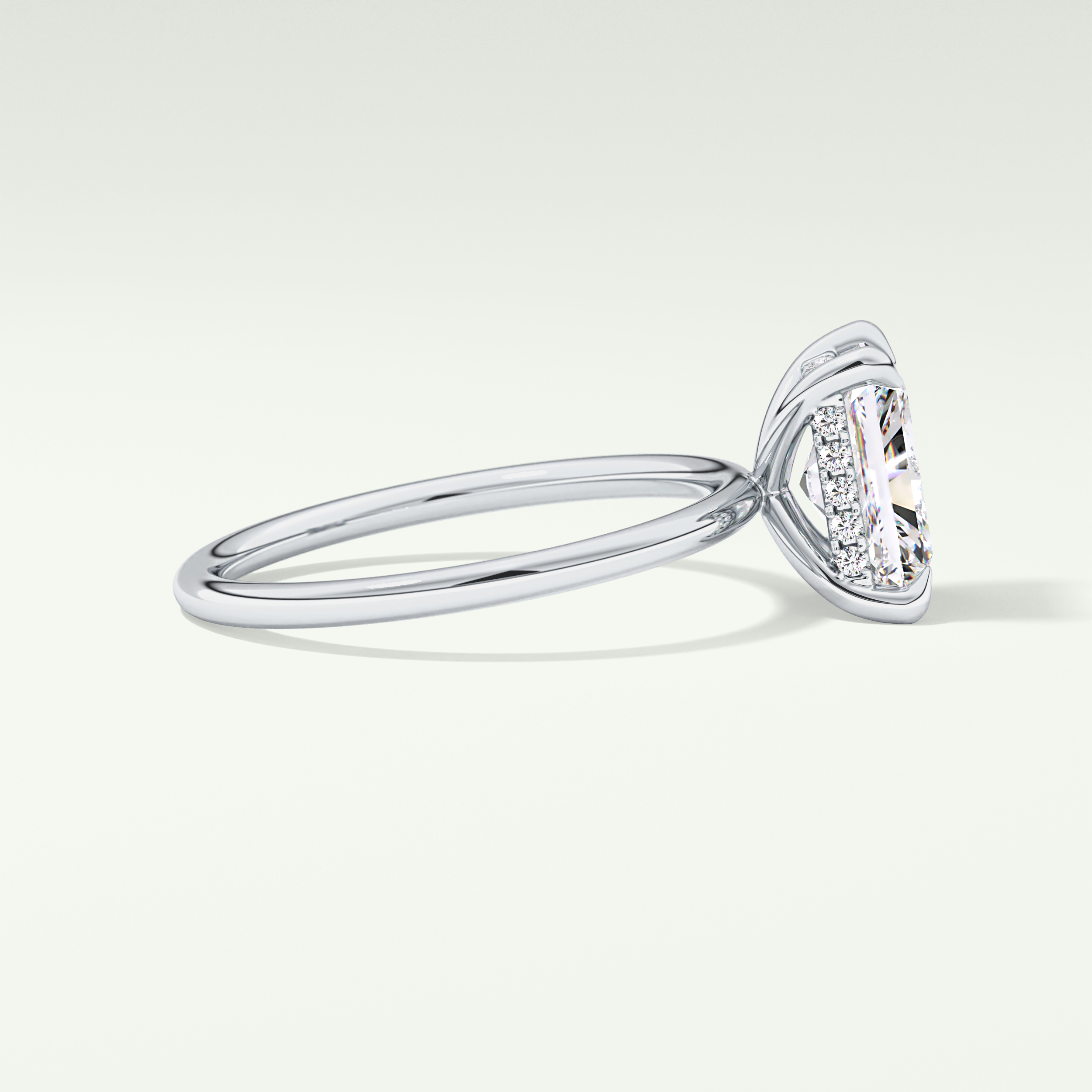 2.0 CT Radiant Cut Hidden Halo Lab-Grown Diamond Engagement Ring 15