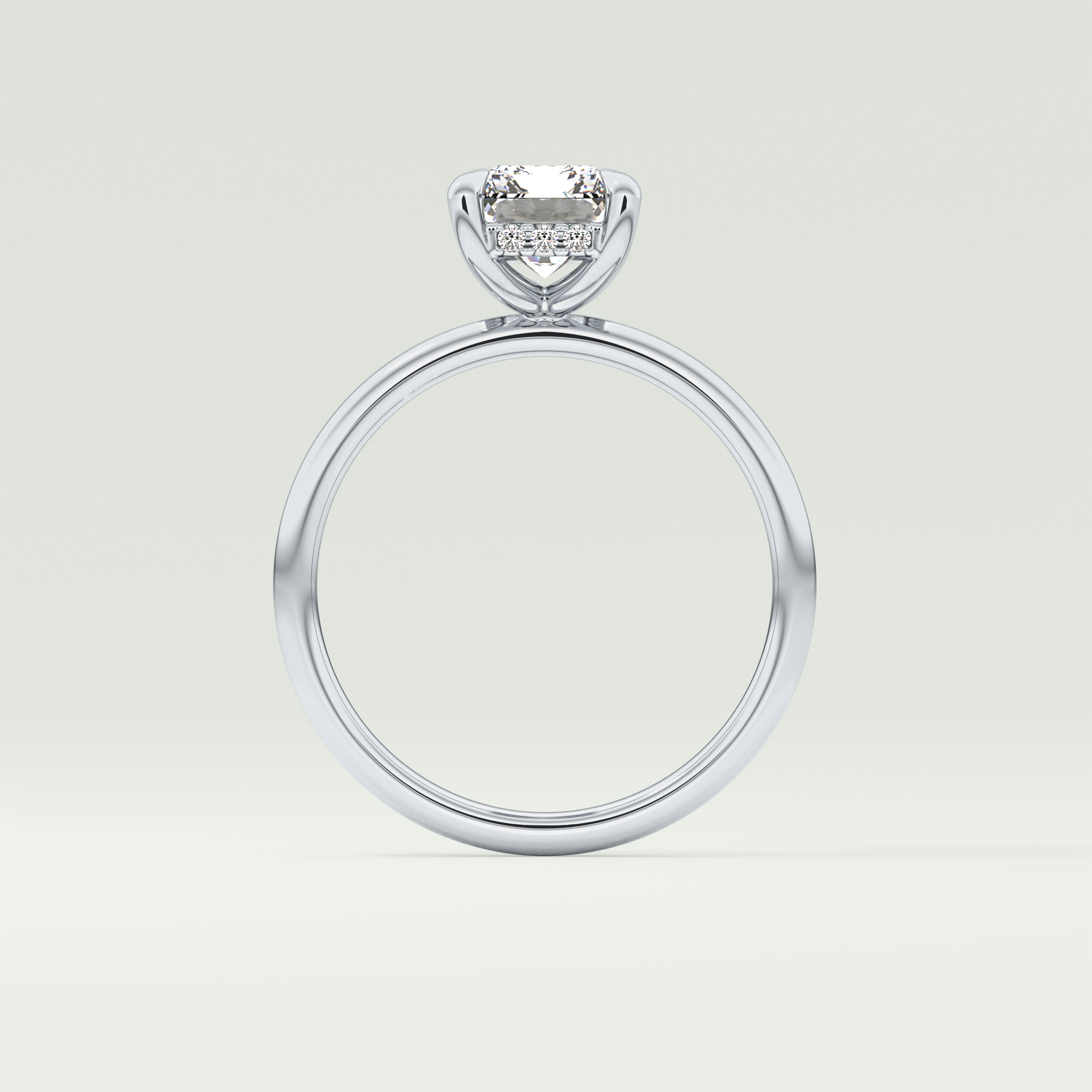 2.0 CT Radiant Cut Hidden Halo Lab-Grown Diamond Engagement Ring 18