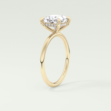 2.0 CT Princess Cut Hidden Halo Lab-Grown Diamond Engagement Ring 5