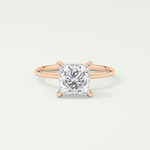 2.0 CT Princess Cut Hidden Halo Lab-Grown Diamond Engagement Ring 7