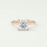 2.0 CT Princess Cut Hidden Halo Lab-Grown Diamond Engagement Ring 7