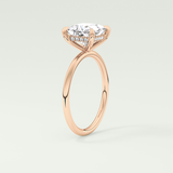 2.0 CT Princess Cut Hidden Halo Lab-Grown Diamond Engagement Ring 11