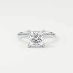 2.0 CT Princess Cut Hidden Halo Lab-Grown Diamond Engagement Ring 13