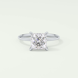 2.0 CT Princess Cut Hidden Halo Lab-Grown Diamond Engagement Ring 13