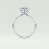 2.0 CT Princess Cut Hidden Halo Lab-Grown Diamond Engagement Ring 18