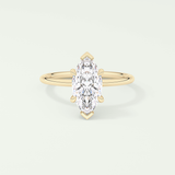 1.5 CT Marquise Cut Hidden Halo Lab-Grown Diamond Engagement Ring 1