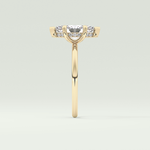 1.5 CT Marquise Cut Hidden Halo Moissanite Engagement Ring