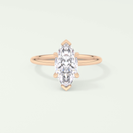 1.5 CT Marquise Cut Hidden Halo Lab-Grown Diamond Engagement Ring 7