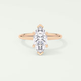 1.5 CT Marquise Cut Hidden Halo Lab-Grown Diamond Engagement Ring 7