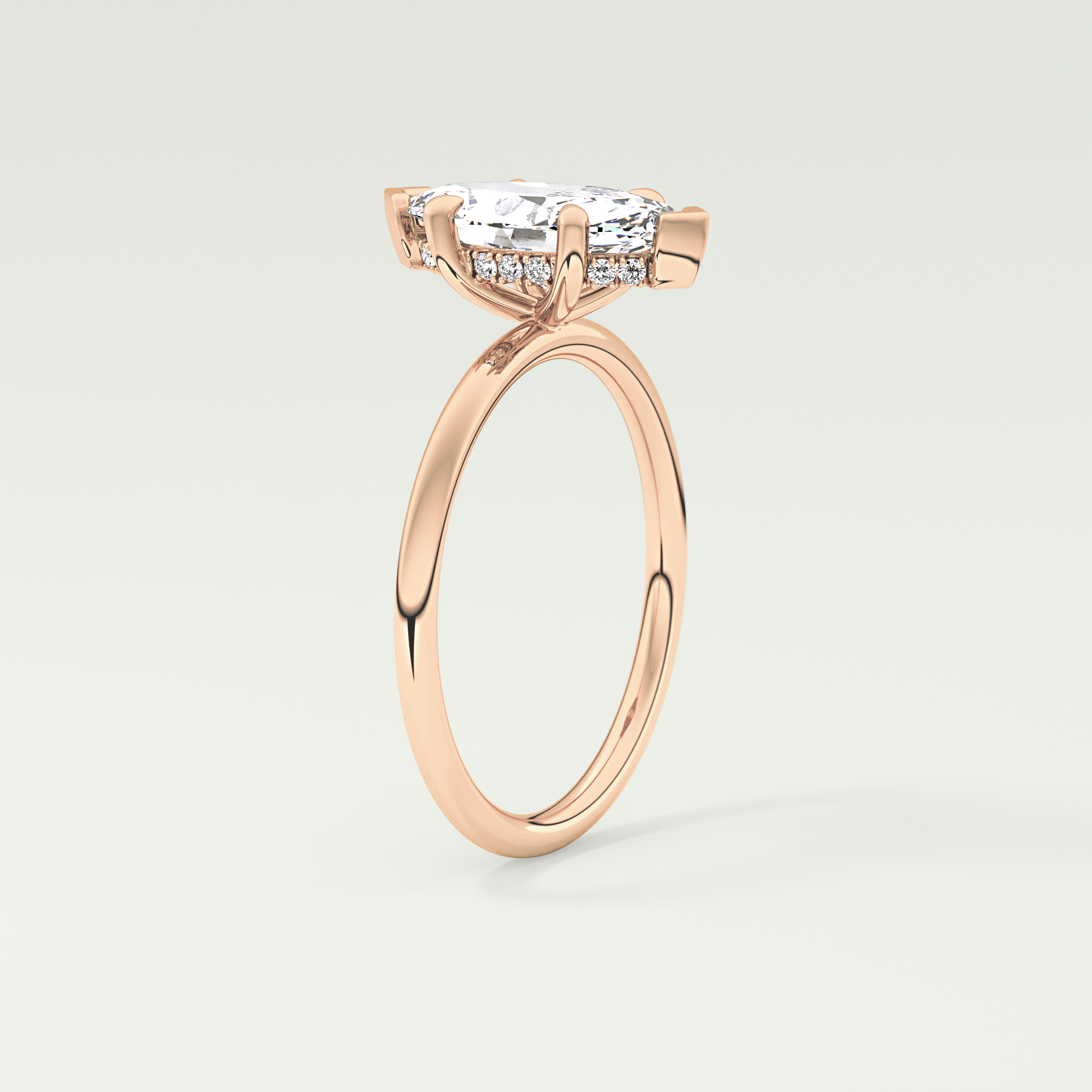 1.5 CT Marquise Cut Hidden Halo Lab-Grown Diamond Engagement Ring 11