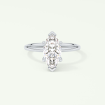 1.5 CT Marquise Cut Hidden Halo Lab-Grown Diamond Engagement Ring 13