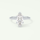 1.5 CT Marquise Cut Hidden Halo Lab-Grown Diamond Engagement Ring 13