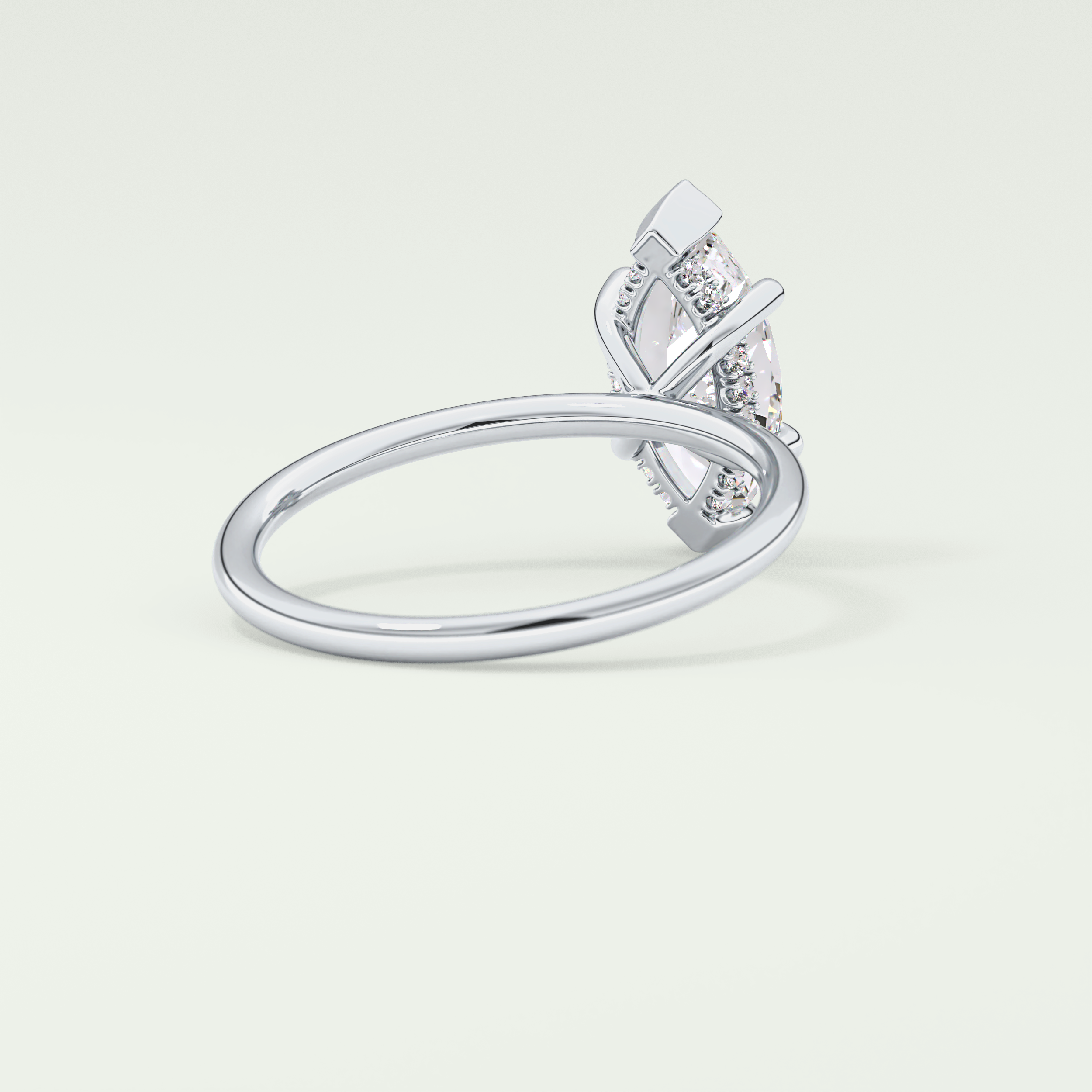 1.5 CT Marquise Cut Hidden Halo Lab-Grown Diamond Engagement Ring 14
