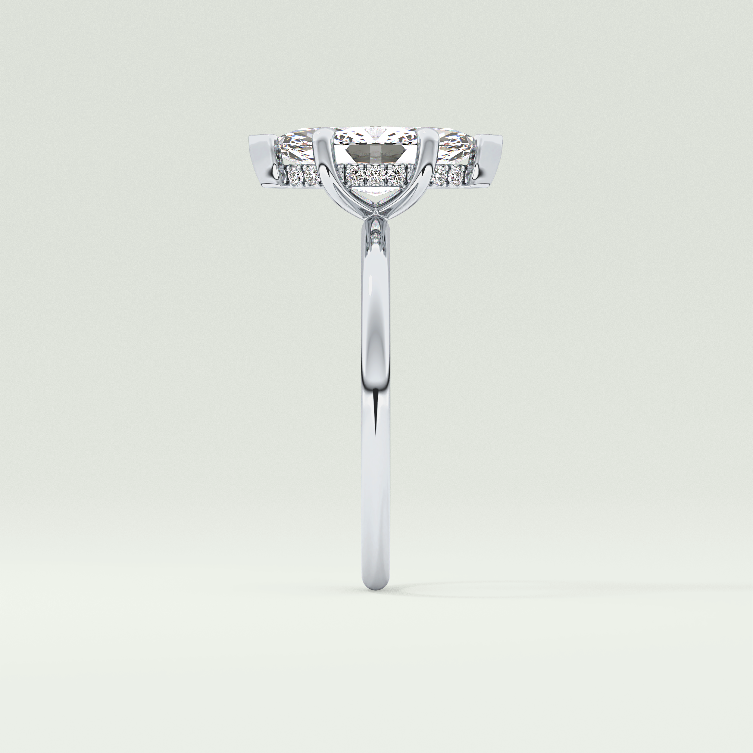 1.5 CT Marquise Cut Hidden Halo Lab-Grown Diamond Engagement Ring 16