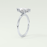 1.5 CT Marquise Cut Hidden Halo Lab-Grown Diamond Engagement Ring 17