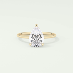 2.0 CT Pear Cut Hidden Halo Lab-Grown Diamond Engagement Ring 1