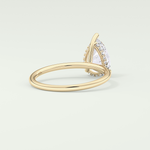 2.0 CT Pear Cut Hidden Halo Lab-Grown Diamond Engagement Ring 2