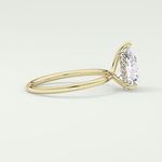 2.0 CT Pear Cut Hidden Halo Lab-Grown Diamond Engagement Ring 3