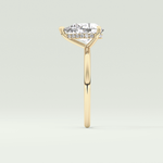 2.0 CT Pear Cut Hidden Halo Lab-Grown Diamond Engagement Ring 4