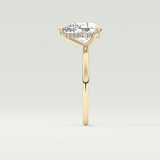 2.0 CT Pear Cut Hidden Halo Lab-Grown Diamond Engagement Ring 4