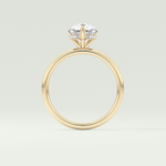 2.0 CT Pear Cut Hidden Halo Lab-Grown Diamond Engagement Ring 6