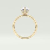 2.0 CT Pear Cut Hidden Halo Moissanite Engagement Ring 6