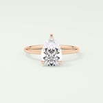 2.0 CT Pear Cut Hidden Halo Lab-Grown Diamond Engagement Ring 7